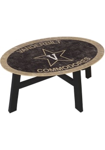 Vanderbilt Commodores Team Color Logo Black Coffee Table