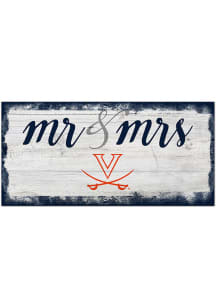 Virginia Cavaliers Script Mr and Mrs Sign