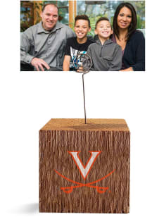 Virginia Cavaliers Block Spiral Photo Holder Orange Desk Accessory