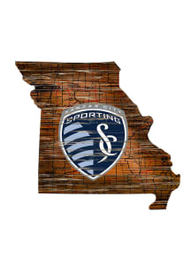 Sporting Kansas City Distressed State 24 Inch Sign
