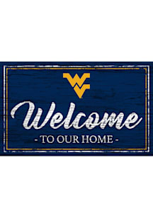 West Virginia Mountaineers Welcome to our Home 6x12 Sign - Blue