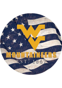 West Virginia Mountaineers 24in Flag Circle Sign