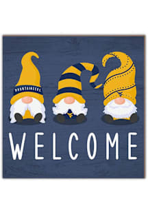 West Virginia Mountaineers Welcome Gnomes Sign - Blue