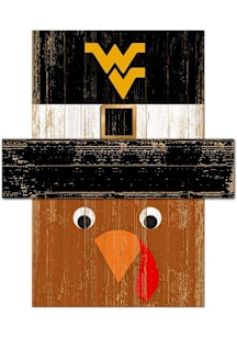 West Virginia Mountaineers Turkey Head 6x5 Sign - Blue