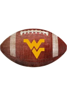 West Virginia Mountaineers Baseball Shaped Sign