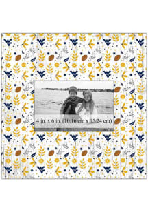 West Virginia Mountaineers Floral Pattern Picture Frame