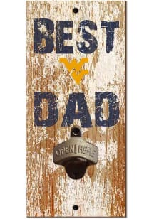 West Virginia Mountaineers Best Dad Bottle Opener Sign