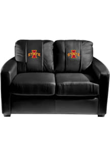Iowa State Cyclones Faux Leather Love Seat - Black