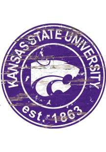 K-State Wildcats Established Date Circle 24 Inch Sign