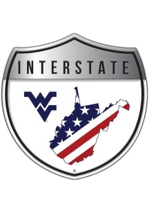West Virginia Mountaineers Patriotic Interstate Metal Sign