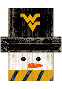 West Virginia Mountaineers Snowman Head Sign - Blue