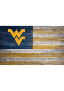 West Virginia Mountaineers Distressed Flag Picture Frame
