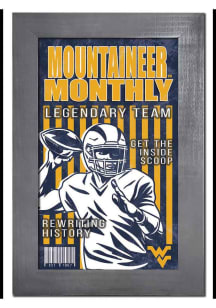 West Virginia Mountaineers 11x19 Framed Monthly Sign