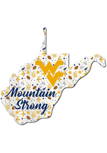 West Virginia Mountaineers 24 Inch Floral State Wall Art