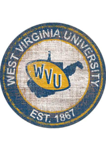 West Virginia Mountaineers Round Heritage Logo Sign