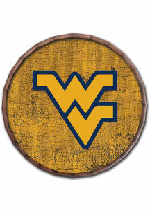 West Virginia Mountaineers Cracked Color 24 Inch Barrel Top Sign