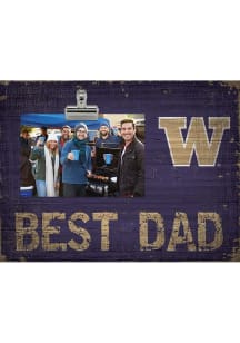 Washington Huskies Best Dad Clip Picture Frame