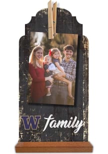 Washington Huskies Family Clothespin Sign