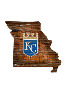 Kansas City Royals Distressed State 24 Inch Sign
