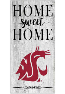 Washington State Cougars Home Sweet Home Whitewashed Sign