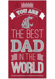 Washington State Cougars Best Dad in the World Sign