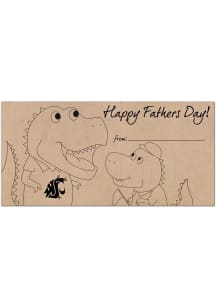 Washington State Cougars Fathers Day Coloring Sign