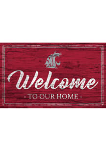 Washington State Cougars Welcome to our Home 6x12 Sign