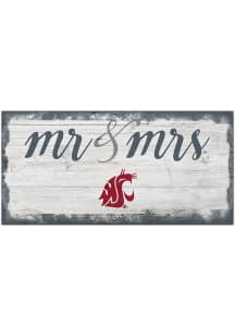 Washington State Cougars Script Mr and Mrs Sign