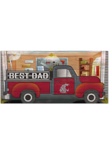 Washington State Cougars Best Dad Truck Sign