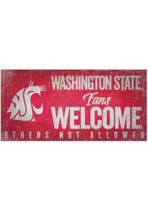 Washington State Cougars Fans Welcome 6x12 Sign