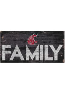 Washington State Cougars Family 6x12 Sign