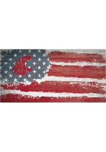 Washington State Cougars Flag 6x12 Sign