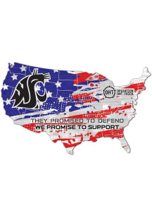 Washington State Cougars OHT USA Shape Cutout Sign