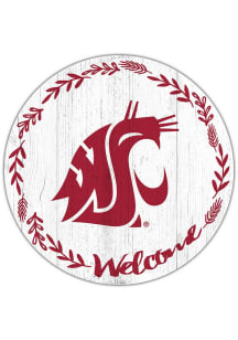 Washington State Cougars Welcome Circle Sign