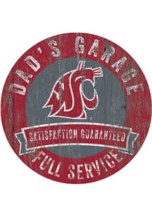 Washington State Cougars Dads Garage Sign