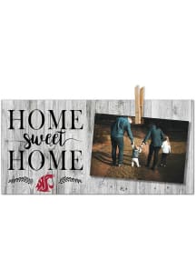 Washington State Cougars Home Sweet Home Clothespin Picture Frame