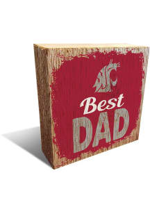 Washington State Cougars Best Dad Block Sign