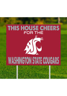 Washington State Cougars This House Cheers For Yard Sign
