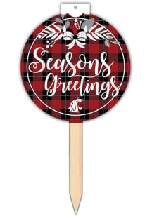 Washington State Cougars Seasons Greetings Sign