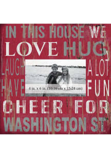 Washington State Cougars In This House 10x10 Picture Frame