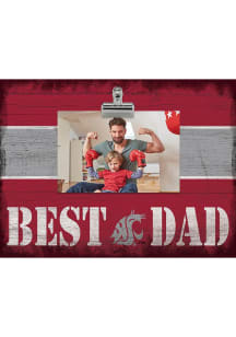 Washington State Cougars Best Dad Clip Picture Frame
