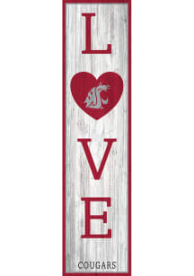 Washington State Cougars 24 Inch Love Leaner Sign