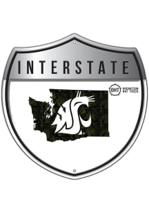 Washington State Cougars 24in OHT Camo Interstate Sign