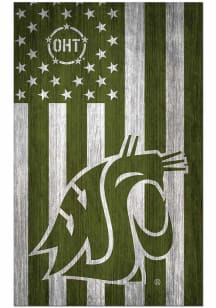 Washington State Cougars 11x19 OHT Military Flag Sign
