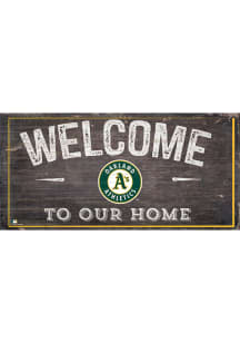 Oakland Athletics Welcome Distressed Sign