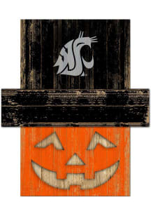 Washington State Cougars Pumpkin Head Sign