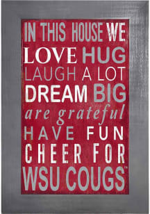 Washington State Cougars In This House Picture Frame