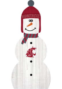 Washington State Cougars Snowman Leaner Sign