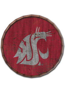 Washington State Cougars Cracked Color 24 Inch Barrel Top Sign