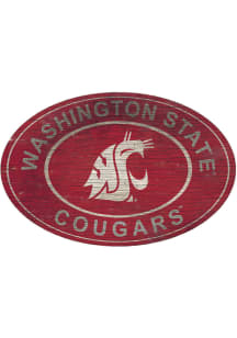 Washington State Cougars 46 Inch Heritage Oval Sign